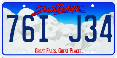 SD license plate 76IJ34