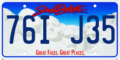 SD license plate 76IJ35