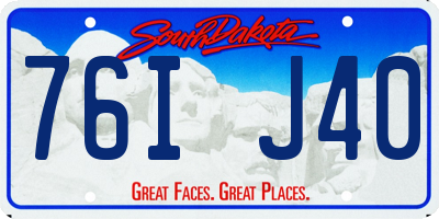 SD license plate 76IJ40