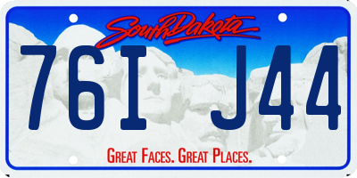 SD license plate 76IJ44