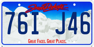 SD license plate 76IJ46