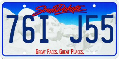 SD license plate 76IJ55