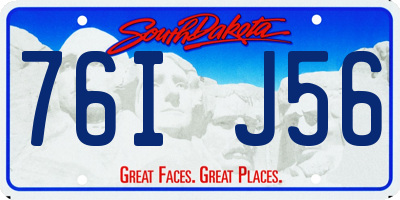 SD license plate 76IJ56