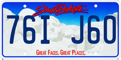 SD license plate 76IJ60