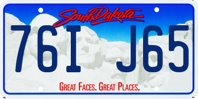 SD license plate 76IJ65