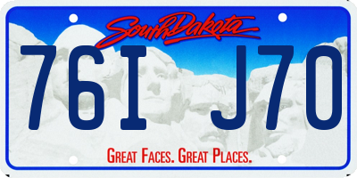 SD license plate 76IJ70