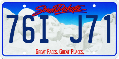 SD license plate 76IJ71
