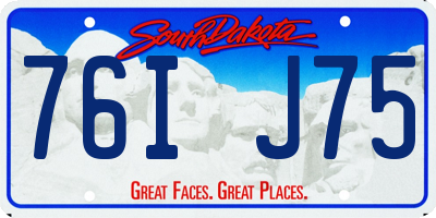 SD license plate 76IJ75