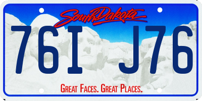 SD license plate 76IJ76