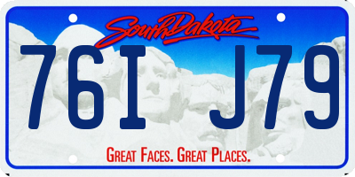 SD license plate 76IJ79