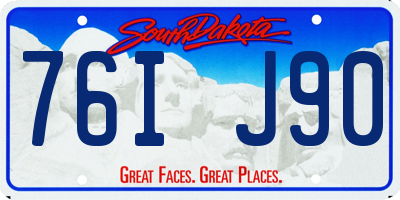 SD license plate 76IJ90
