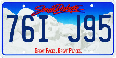 SD license plate 76IJ95