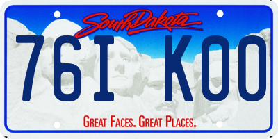 SD license plate 76IK00
