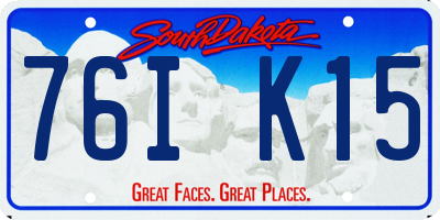 SD license plate 76IK15