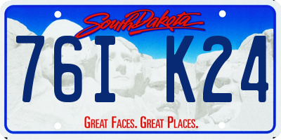 SD license plate 76IK24