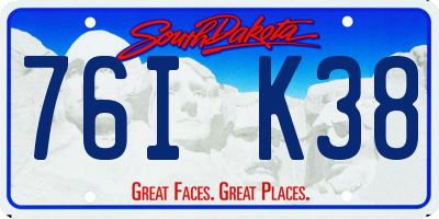 SD license plate 76IK38