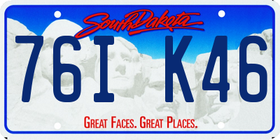 SD license plate 76IK46