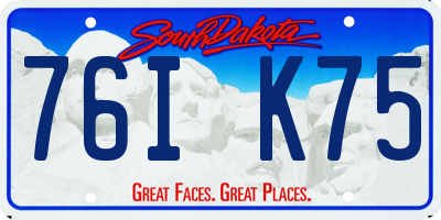 SD license plate 76IK75