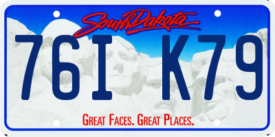 SD license plate 76IK79