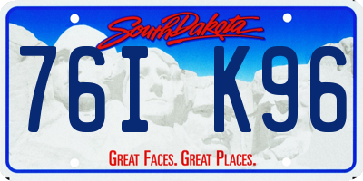 SD license plate 76IK96