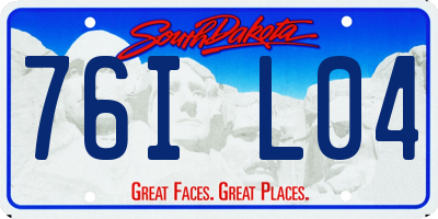 SD license plate 76IL04
