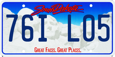 SD license plate 76IL05