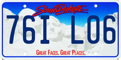 SD license plate 76IL06