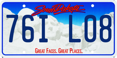 SD license plate 76IL08