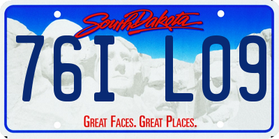 SD license plate 76IL09