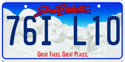 SD license plate 76IL10