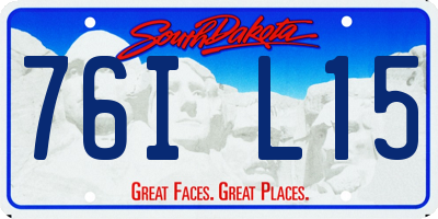 SD license plate 76IL15