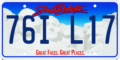 SD license plate 76IL17