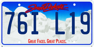 SD license plate 76IL19