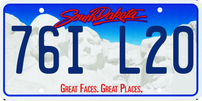 SD license plate 76IL20