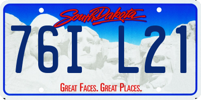 SD license plate 76IL21