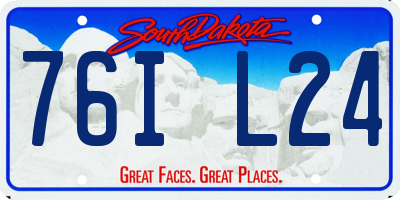 SD license plate 76IL24