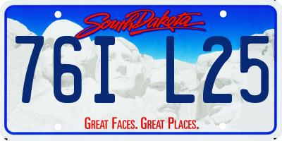 SD license plate 76IL25