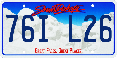 SD license plate 76IL26