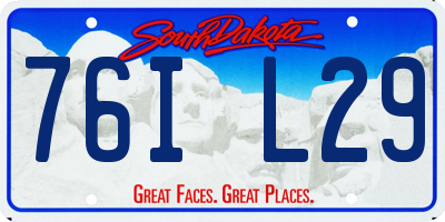 SD license plate 76IL29