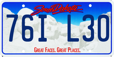 SD license plate 76IL30