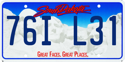 SD license plate 76IL31