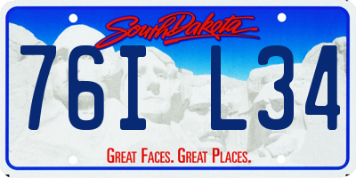 SD license plate 76IL34