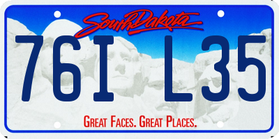 SD license plate 76IL35