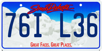 SD license plate 76IL36