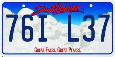 SD license plate 76IL37