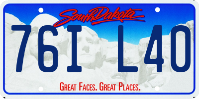 SD license plate 76IL40