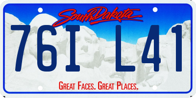 SD license plate 76IL41