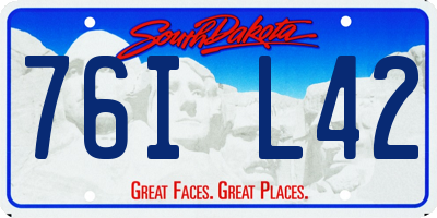 SD license plate 76IL42
