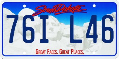 SD license plate 76IL46