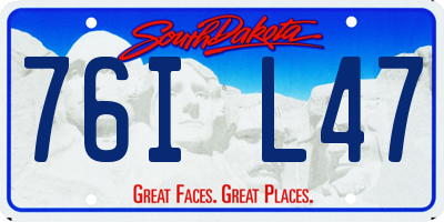SD license plate 76IL47
